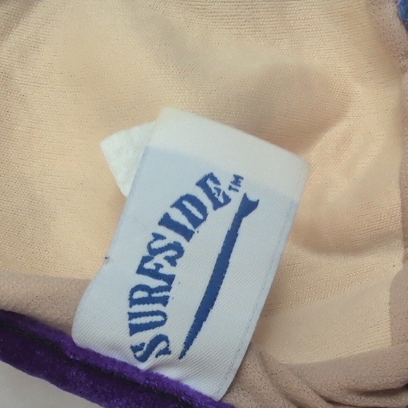 Vinatge Surfside 90s Triangle High Waisted Velvet Lined Bikini Beautiful Floral - Picture 4 of 9